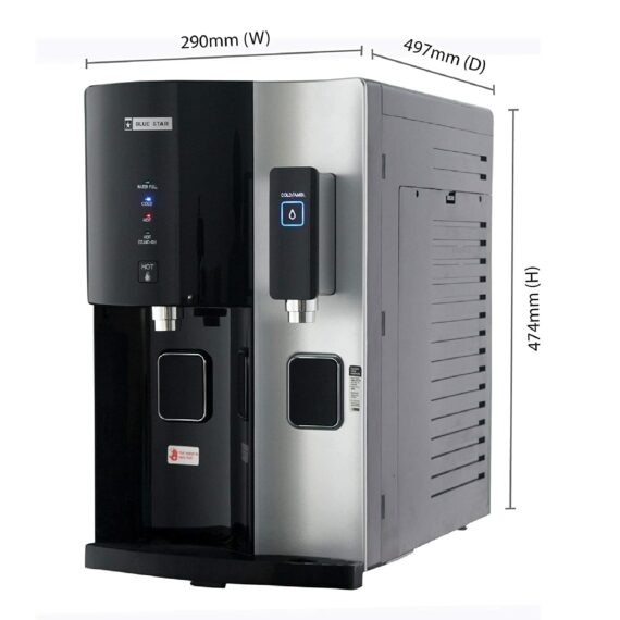 BLUE STAR Water Purifier STELLA RO+ UV (HOT & COLD+AMBIENT) Black/Silver