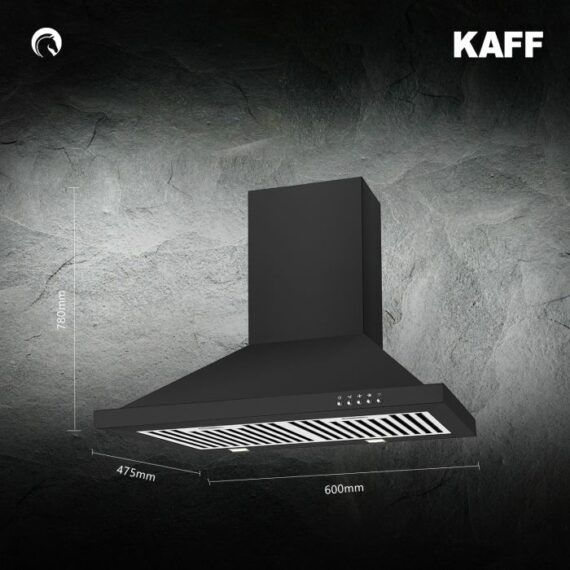 Kaff 60 cm Wall Mounted Chimney Dry Heat Auto clean ELBAA BF DHC 60 BL